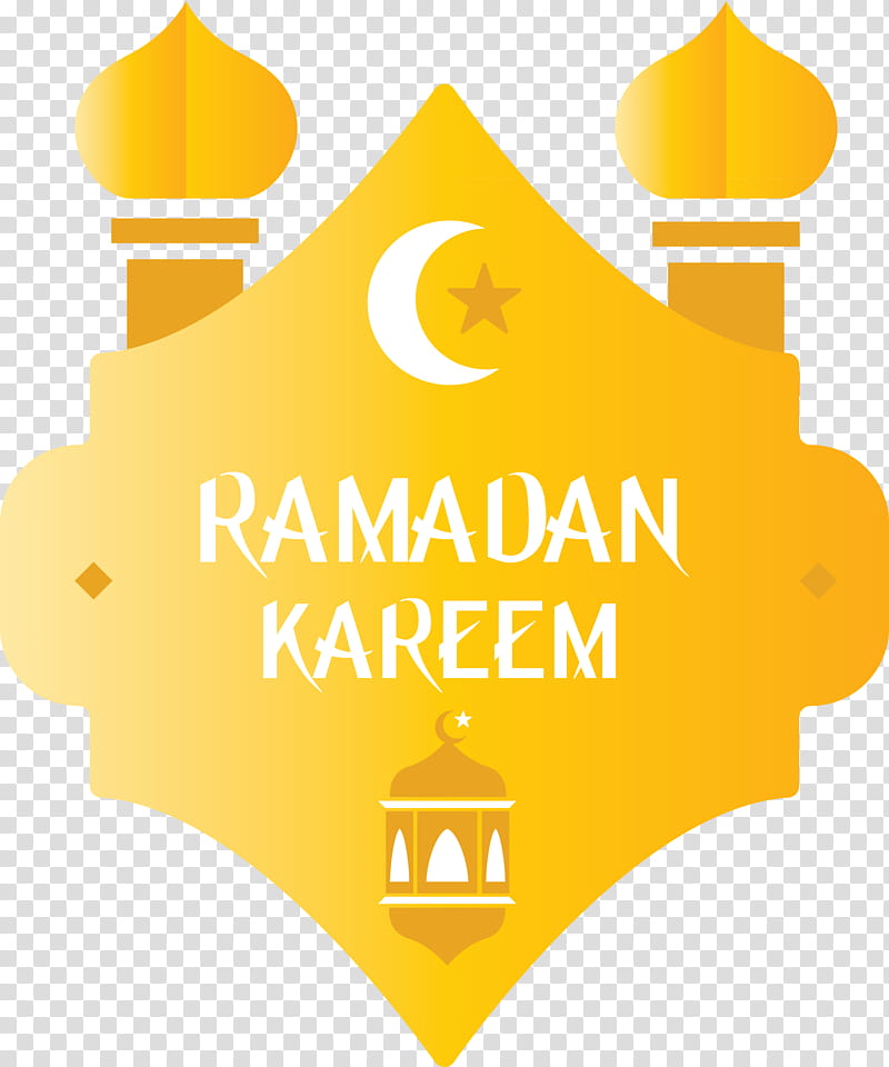 Ramadan Mubarak Ramadan Kareem, Yellow, Logo transparent background PNG clipart