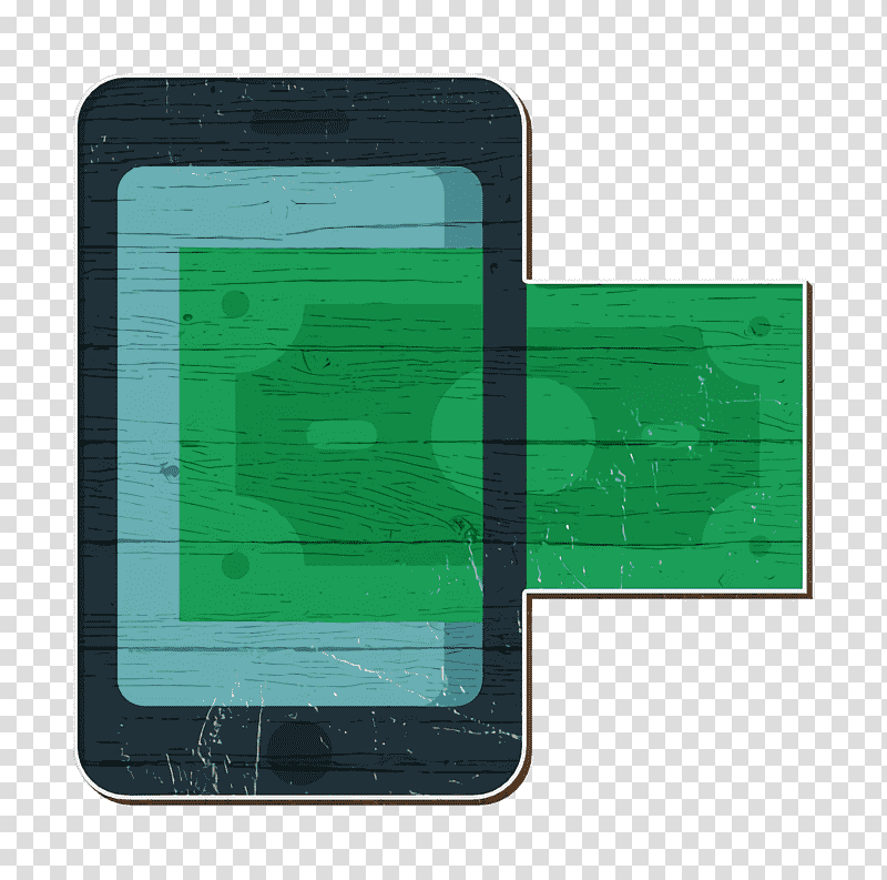 Transfer icon Ecommerce icon Payment icon, Rectangle, Telephony, Green, Meter, Multimedia, Mobile Phone transparent background PNG clipart