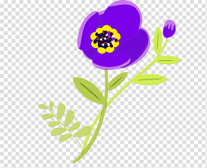 plant stem cut flowers herbaceous plant violet flower, Watercolor, Paint, Wet Ink, Violaceae, Plants, Science, Plant Structure transparent background PNG clipart