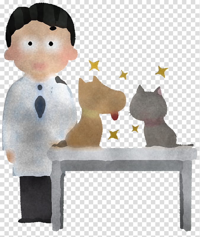 Pet Health Health Care, Figurine, Cartoon, Interaction, Bench, Table, Furniture, Animal Figure transparent background PNG clipart