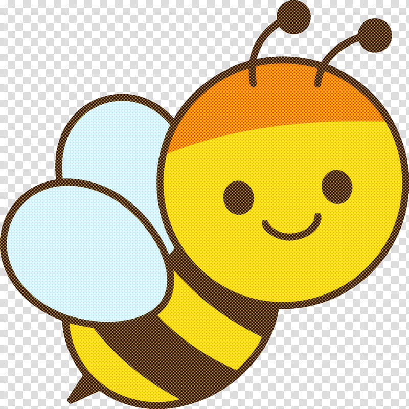 Bumblebee, Baby Bee, Cartoon Bee, Yellow, Facial Expression, Honeybee, Smile, Membranewinged Insect transparent background PNG clipart