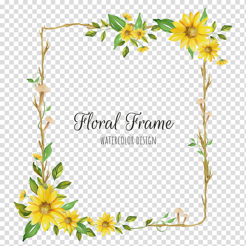 Floral design, Flower, Wedding Invitation, Floral Frame, Yellow, Frame, Rose, Wreath transparent background PNG clipart