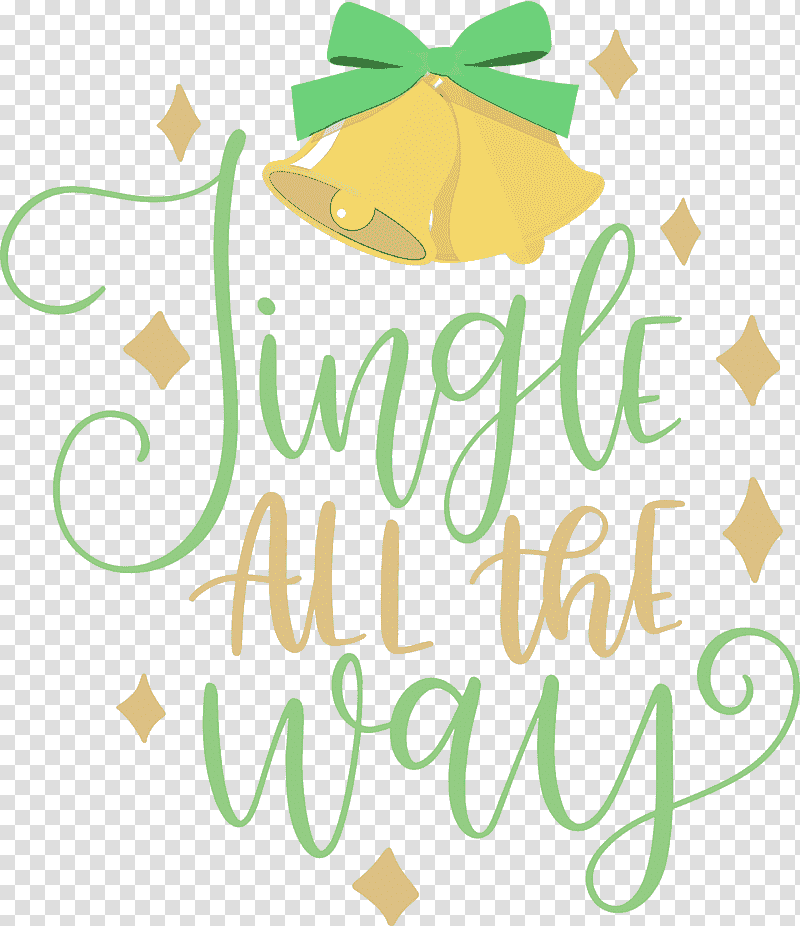 Christmas Day, Jingle All The Way, Christmas , Watercolor, Paint, Wet Ink, Logo transparent background PNG clipart