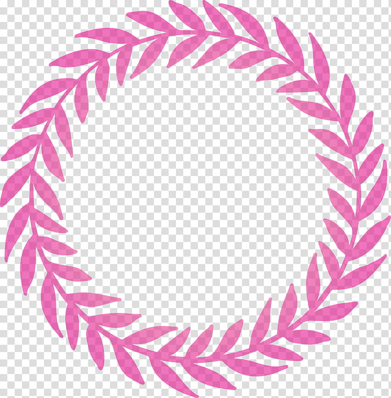 Spring frame flower frame floral frame, Leaf Frame, Pink, Line, Magenta, Circle transparent background PNG clipart