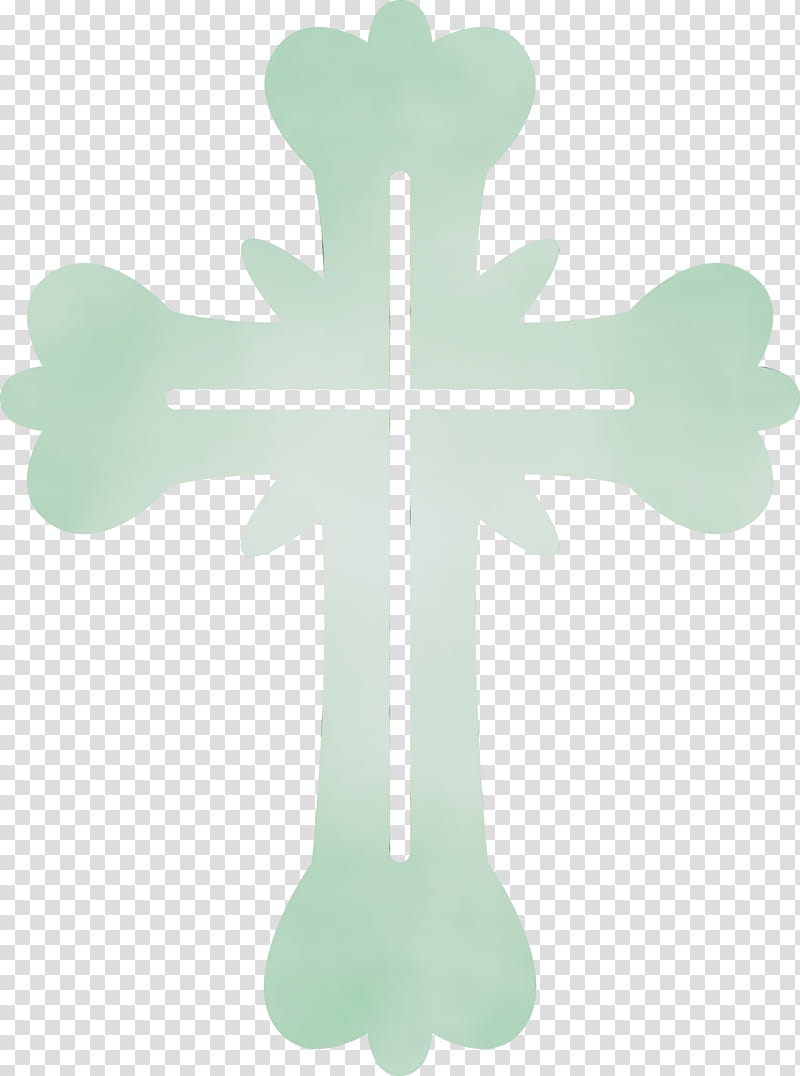 green cross symbol religious item, Easter Day, Watercolor, Paint, Wet Ink transparent background PNG clipart