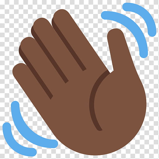 Emoji, Wave, Handwaving, Emoticon, Human Skin Color, Gesture, Dark Skin, Handshake transparent background PNG clipart