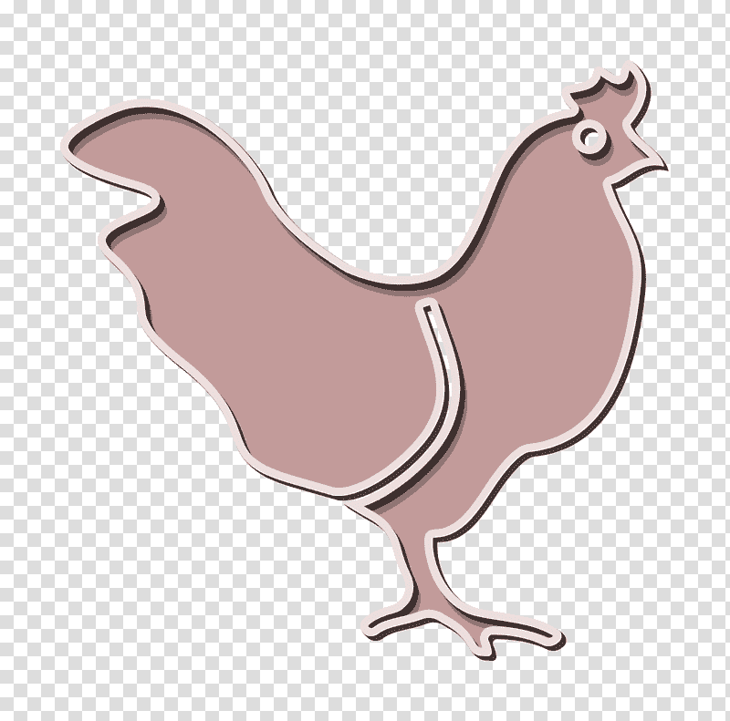 Cock icon Chicken icon animals icon, IOS7 Set Filled 2 Icon, Fowl, Rooster, Poultry, Cartoon, Live transparent background PNG clipart
