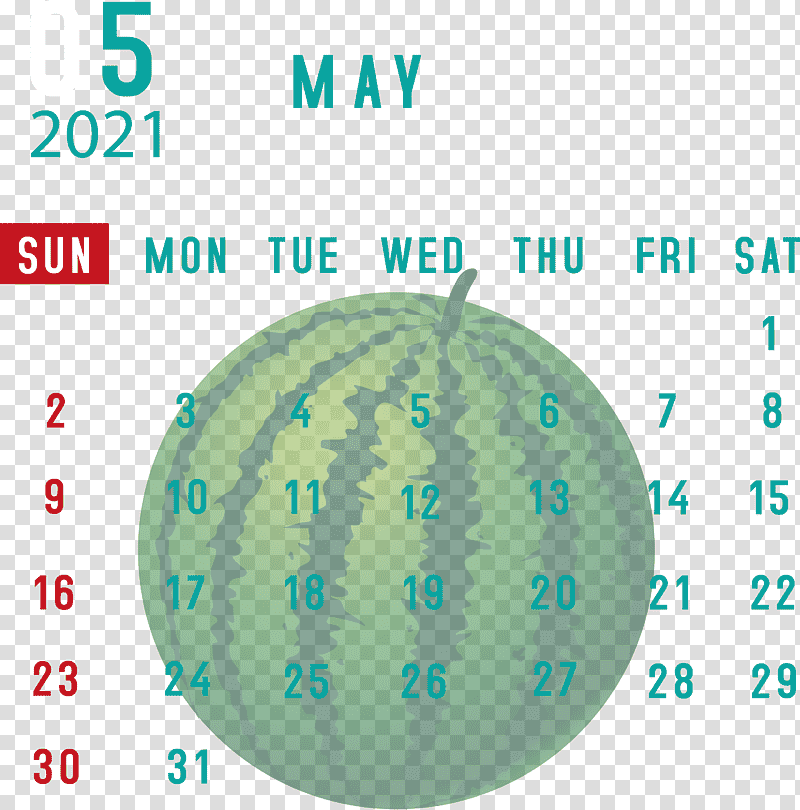 May 2021 Printable Calendar May 2021 Calendar, Aqua M, Sphere, Meter, Green, Microsoft Azure, Geometry transparent background PNG clipart
