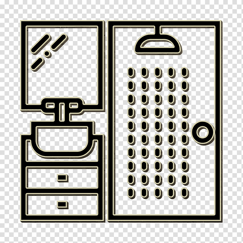 Bathroom icon Shower icon Household Set icon, Arrow transparent background PNG clipart