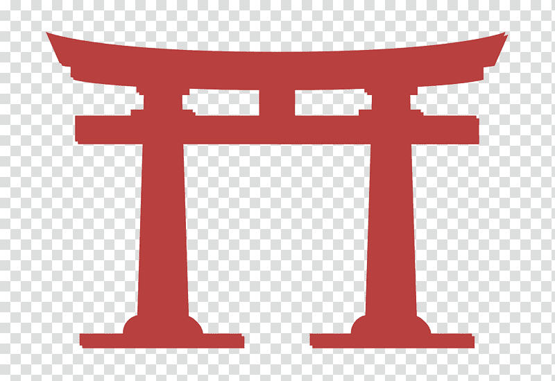 Japan icon monuments icon Monuments icon, Torii Gate Icon, Heian Shrine, Symbol, Chemical Symbol, Meter, Line transparent background PNG clipart