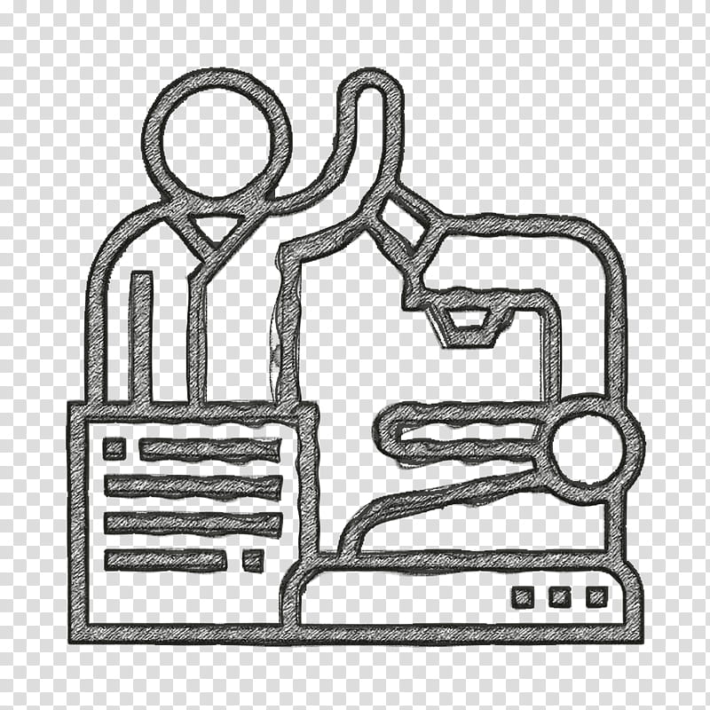 Bioengineering icon Research icon, Black White M, Medicine, Education transparent background PNG clipart