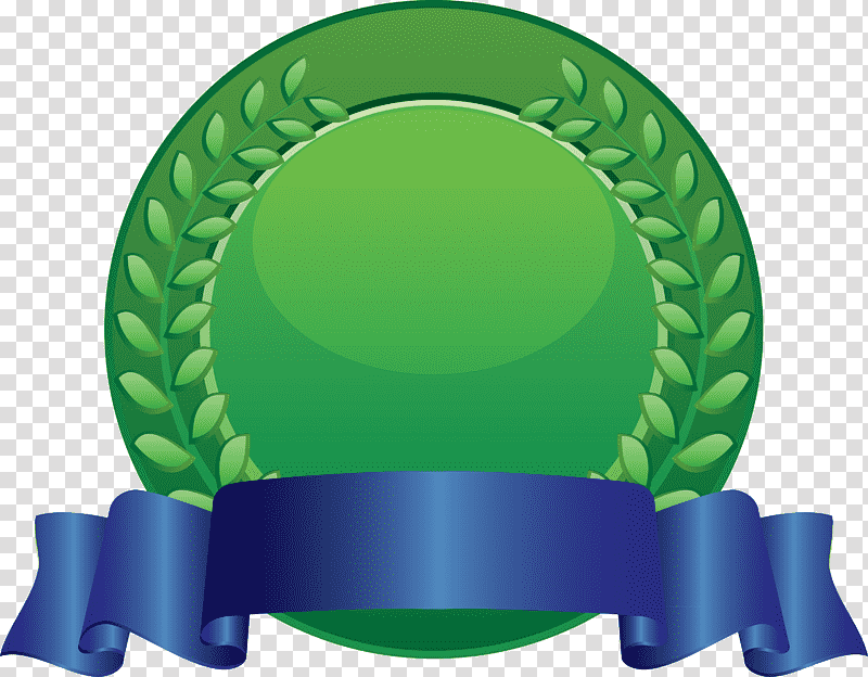 blank badge award badge, Green, Medal, Badge Green, Cartoon, Headgear, Line Art transparent background PNG clipart