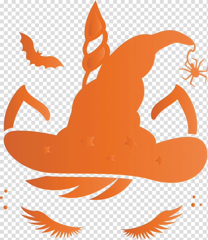 Halloween Unicorn, Orange transparent background PNG clipart