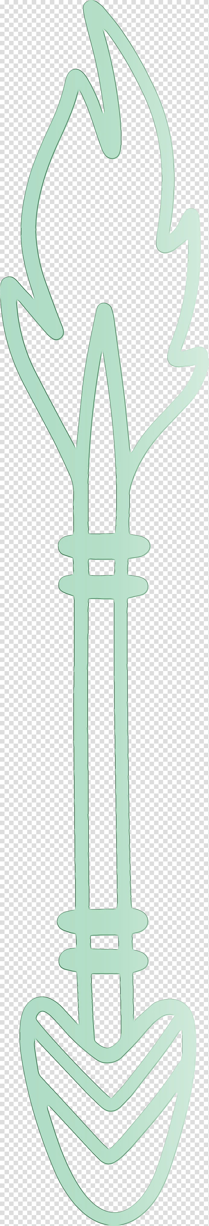 green turquoise cross symbol, Boho Arrow, Cute Arrow, Watercolor, Paint, Wet Ink transparent background PNG clipart