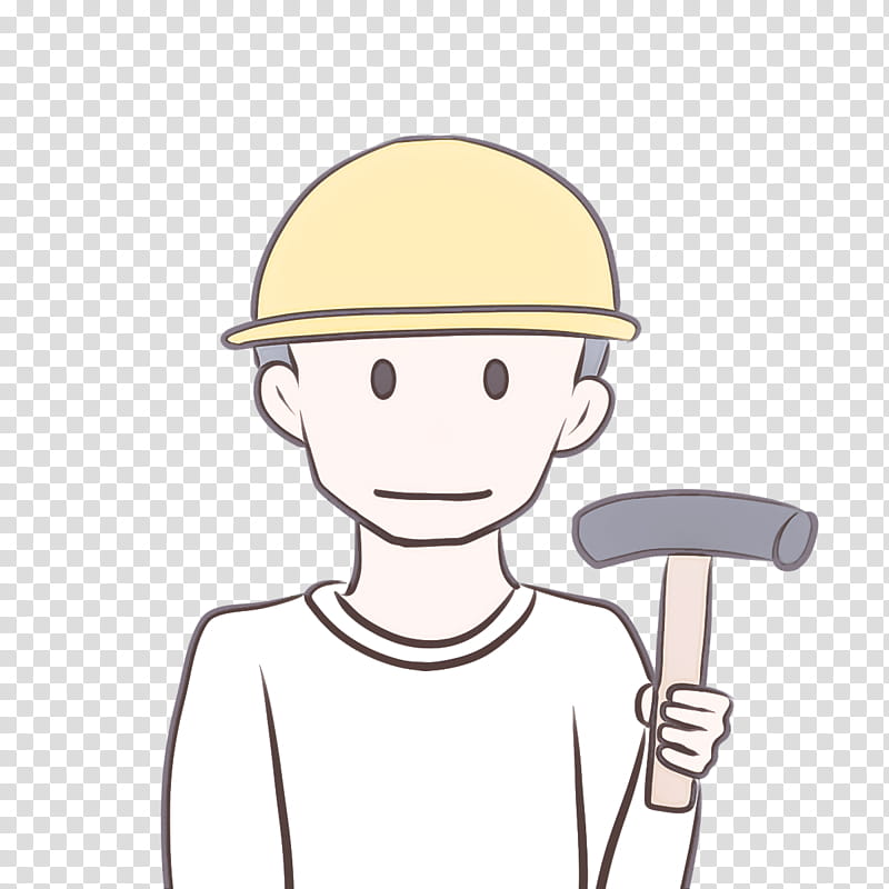 Top hat, Hard Hat, Construction Worker Hat, Clothing, Hard Hat Yellow, Smile, Personal Protective Equipment, Cartoon transparent background PNG clipart