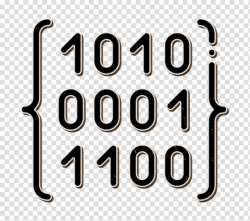Binary code icon Code icon Nerd icon, Logo, Line, Number, Meter, Mathematics, Geometry transparent background PNG clipart