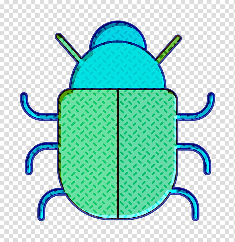 Cyber icon Antivirus icon, Blue, Turquoise, Line, Insect, Symmetry transparent background PNG clipart