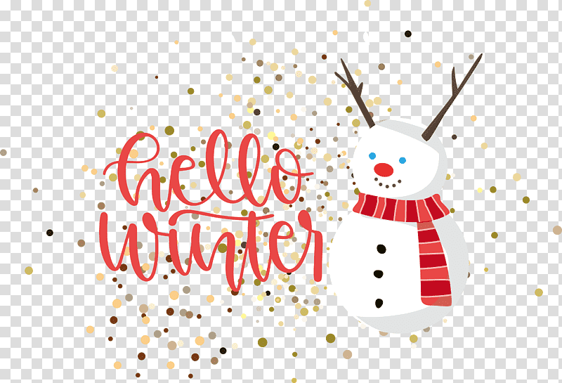Hello Winter Welcome Winter Winter, Winter
, Greeting Card, Christmas Day, Cartoon, Christmas Ornament M, Snowman transparent background PNG clipart