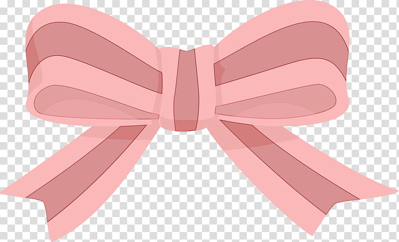 Bow tie, Decoration Ribbon, Cute Ribbon, Watercolor, Paint, Wet Ink, Pink,  Line transparent background PNG clipart