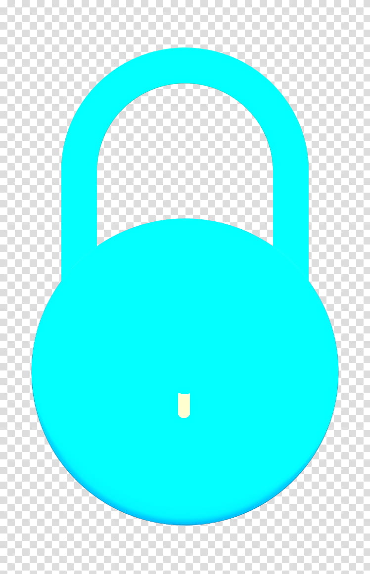 Lock icon Cyber icon Seo and web icon, Turquoise, Aqua, Circle, Weights transparent background PNG clipart