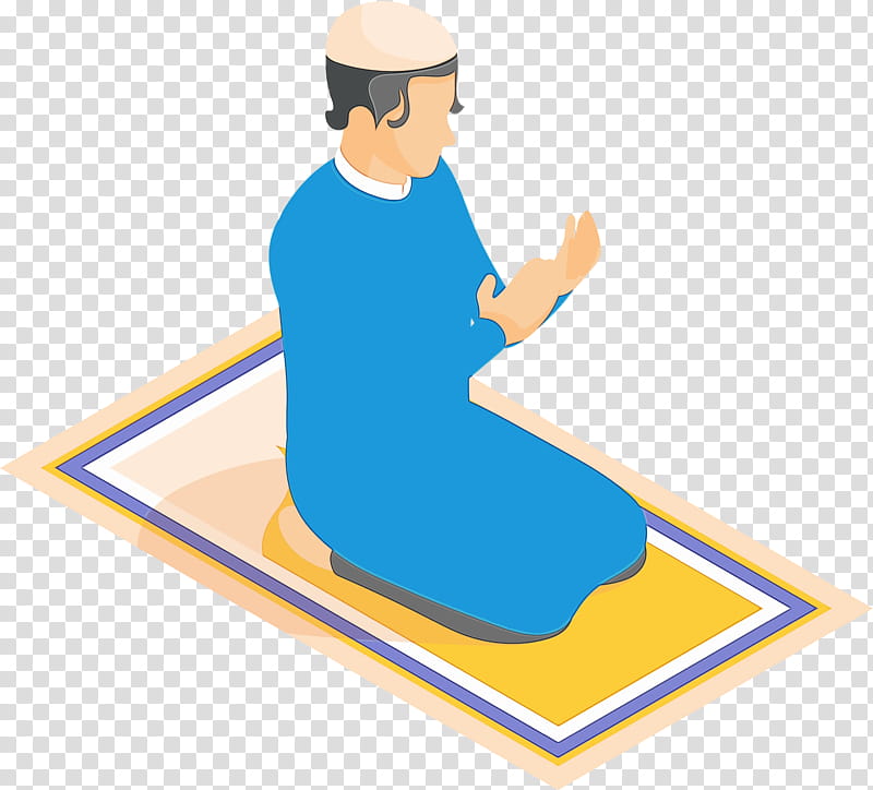 sitting kneeling balance mat, Arabic Family, Arab People, Arabs, Watercolor, Paint, Wet Ink transparent background PNG clipart