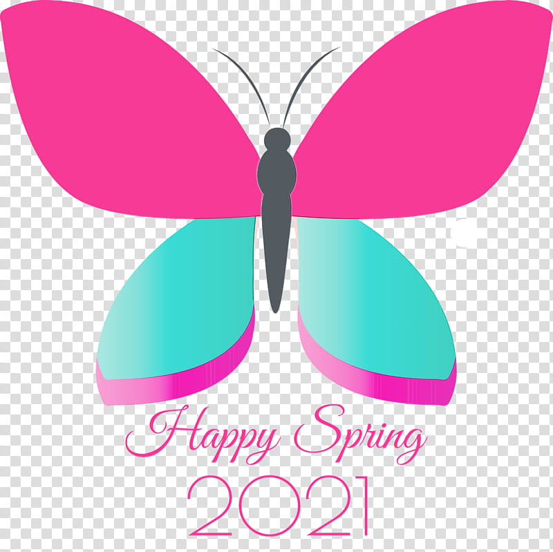 butterflies logo meter m lepidoptera, 2021 Happy Spring, Watercolor, Paint, Wet Ink transparent background PNG clipart