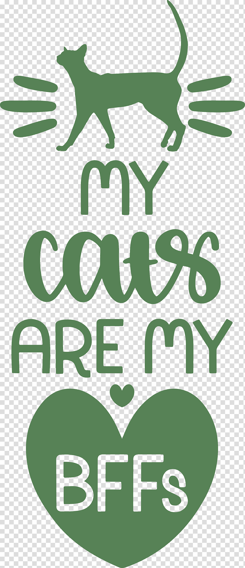 My Cats Are My Bffs Cat, Logo, Green, Meter, Tree, Line, Biology transparent background PNG clipart