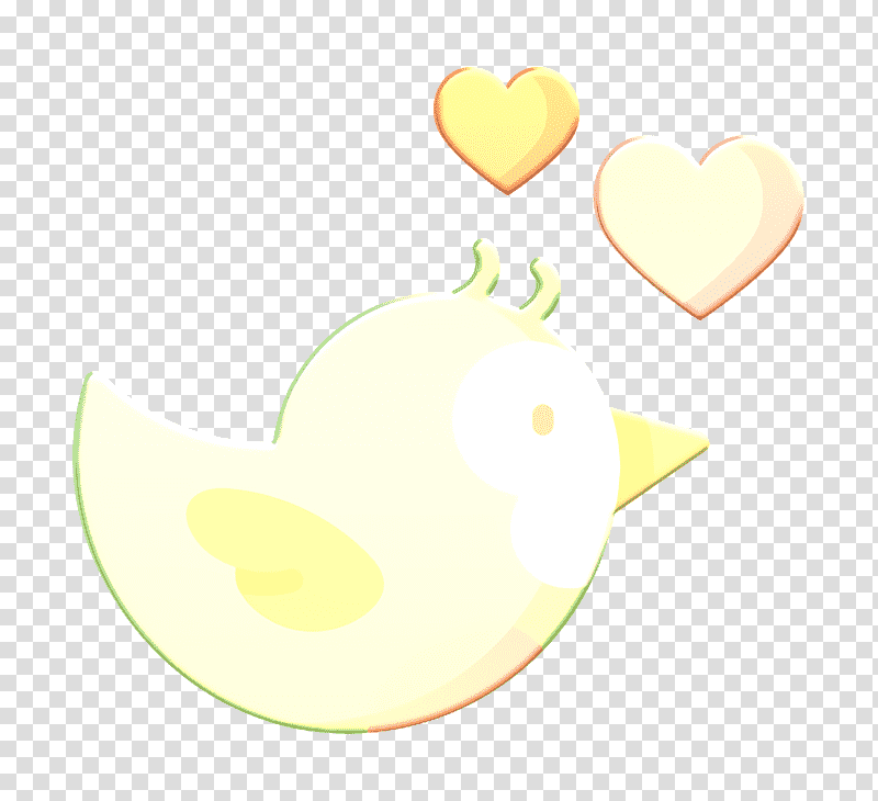 Bird icon Love icon, Yellow, Heart, Computer, M095 transparent background PNG clipart
