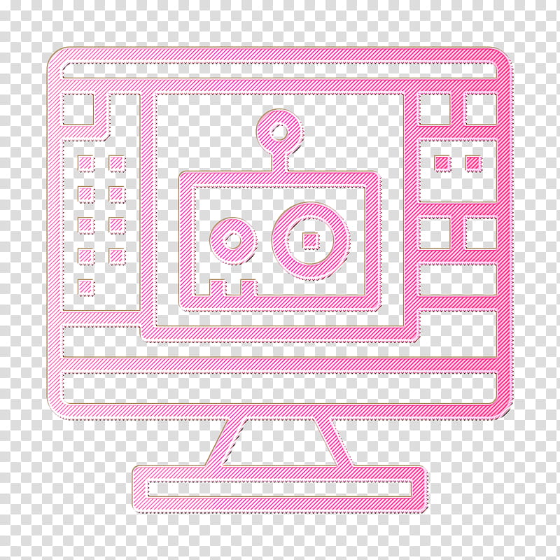 Cartoonist Icon Edit Tool Icon Pink Line Square Rectangle