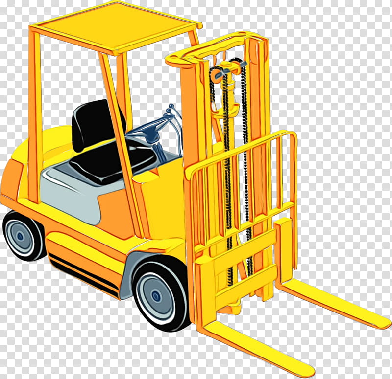 forklift truck pallet jack heavy equipment pallet, Watercolor, Paint, Wet Ink, Machine, Mobile Crane, Material Handling, Transport transparent background PNG clipart