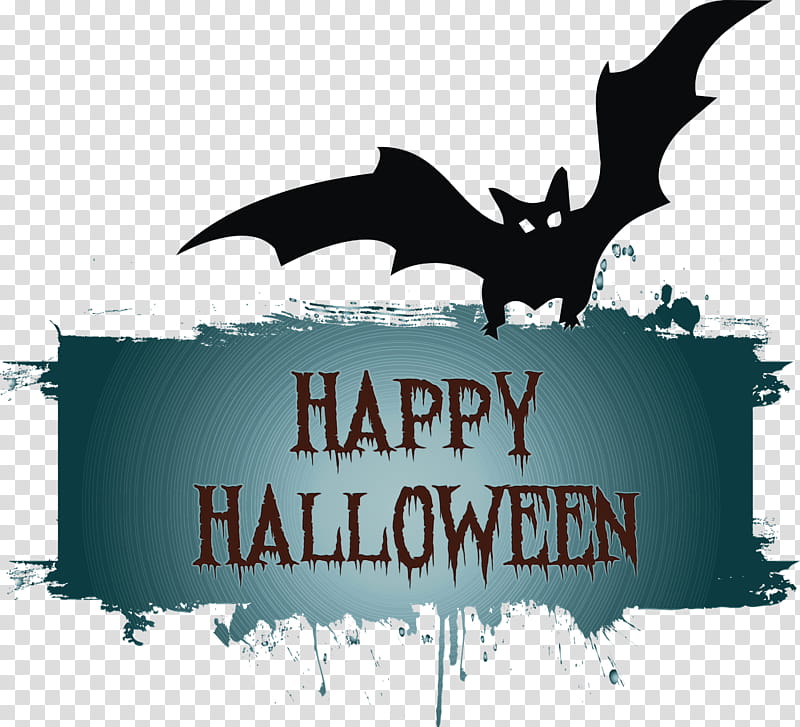 logo poster font text bat-m, Happy Halloween, Watercolor, Paint, Wet Ink, Batm transparent background PNG clipart