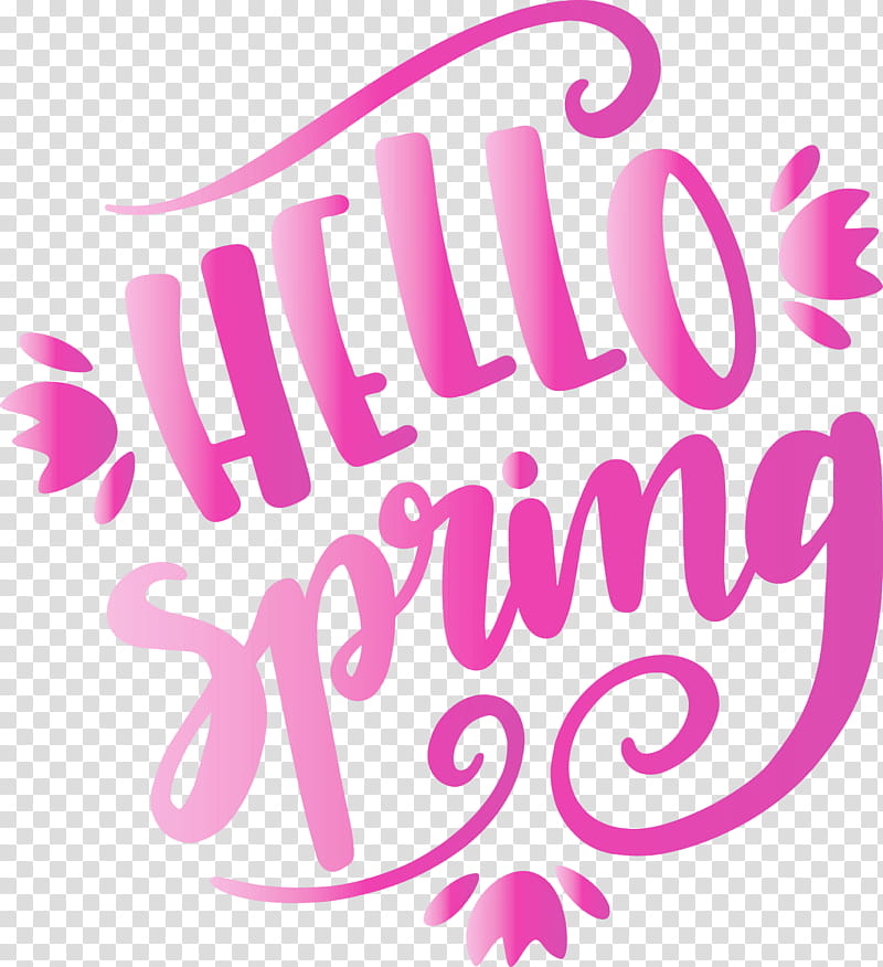 hello spring spring, Spring
, Text, Pink, Logo, Magenta, Sticker transparent background PNG clipart