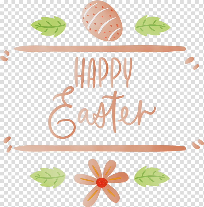 leaf font plant, Easter Day, Easter Sunday, Happy Easter, Watercolor, Paint, Wet Ink transparent background PNG clipart