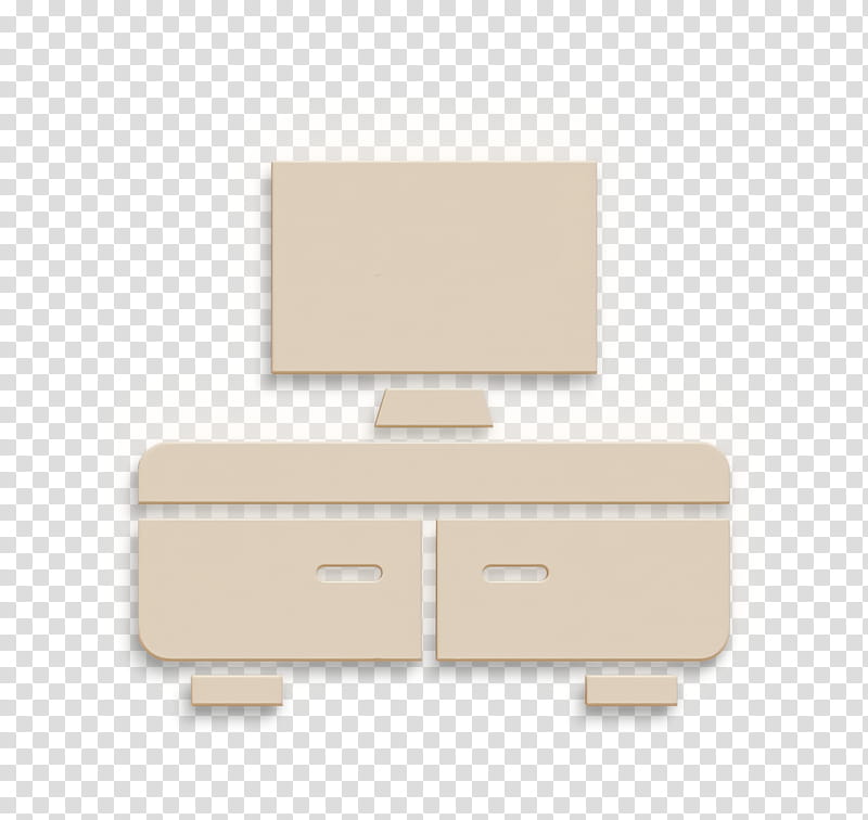 Interiors icon Cabinet icon Tv icon, Beige, Furniture, Material Property, Table, Box, Chest Of Drawers, Nightstand transparent background PNG clipart