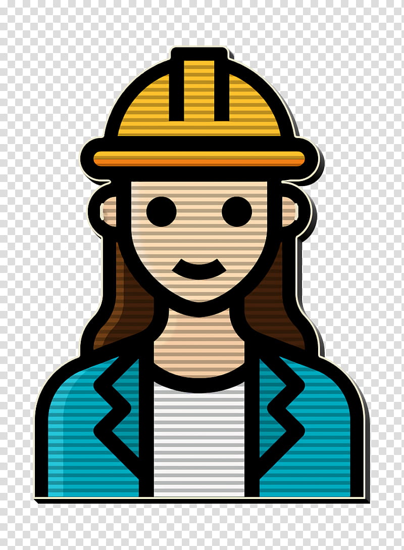 Occupation Woman icon Architect icon, Line, Headgear transparent background PNG clipart