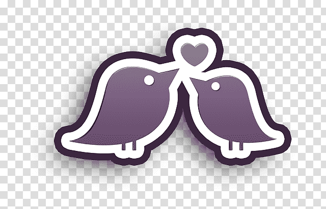 Bird icon Love Is In The Air icon animals icon, Couple Of Love Birds Icon, Lilac M, Butterflies, Meter, Lavender, Lepidoptera transparent background PNG clipart