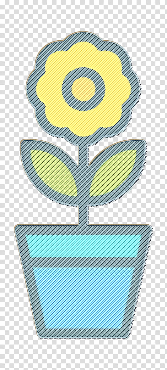 Flower icon Cultivation icon, Green, Yellow, Symbol transparent background PNG clipart
