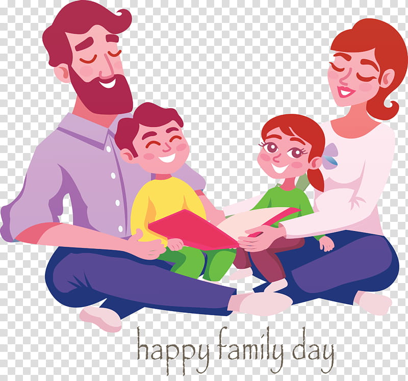 family day, People, Cartoon, Fun, Sharing, Sitting, Conversation, Gesture transparent background PNG clipart