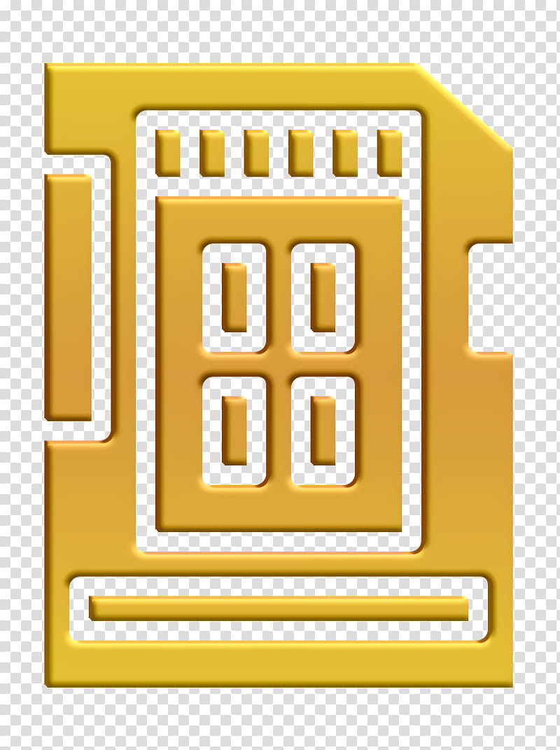 graphy icon Sd card icon Music and multimedia icon, Icon, Yellow transparent background PNG clipart