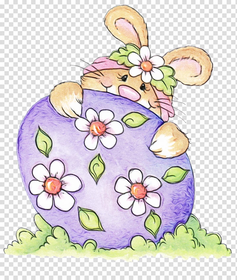 Easter bunny, Watercolor, Paint, Wet Ink transparent background PNG clipart