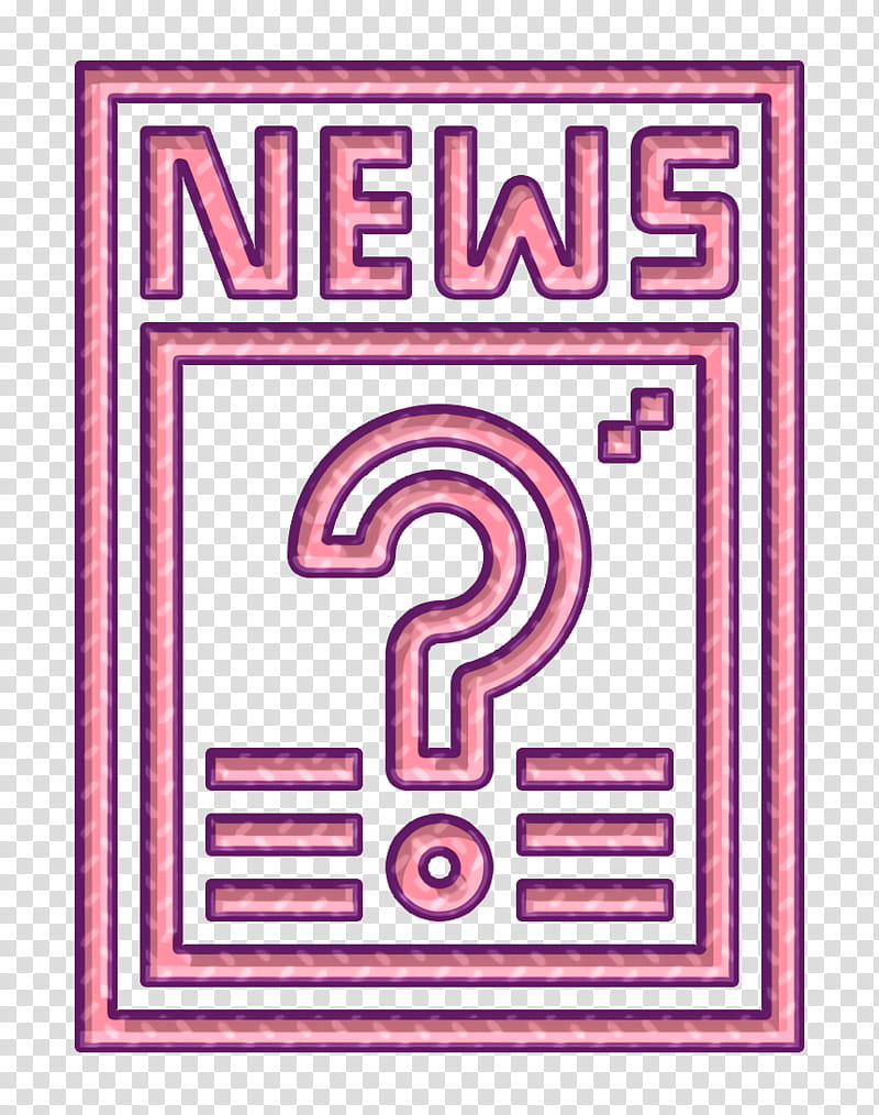 Unknown icon Newspaper icon Question icon, Line, Rectangle transparent background PNG clipart