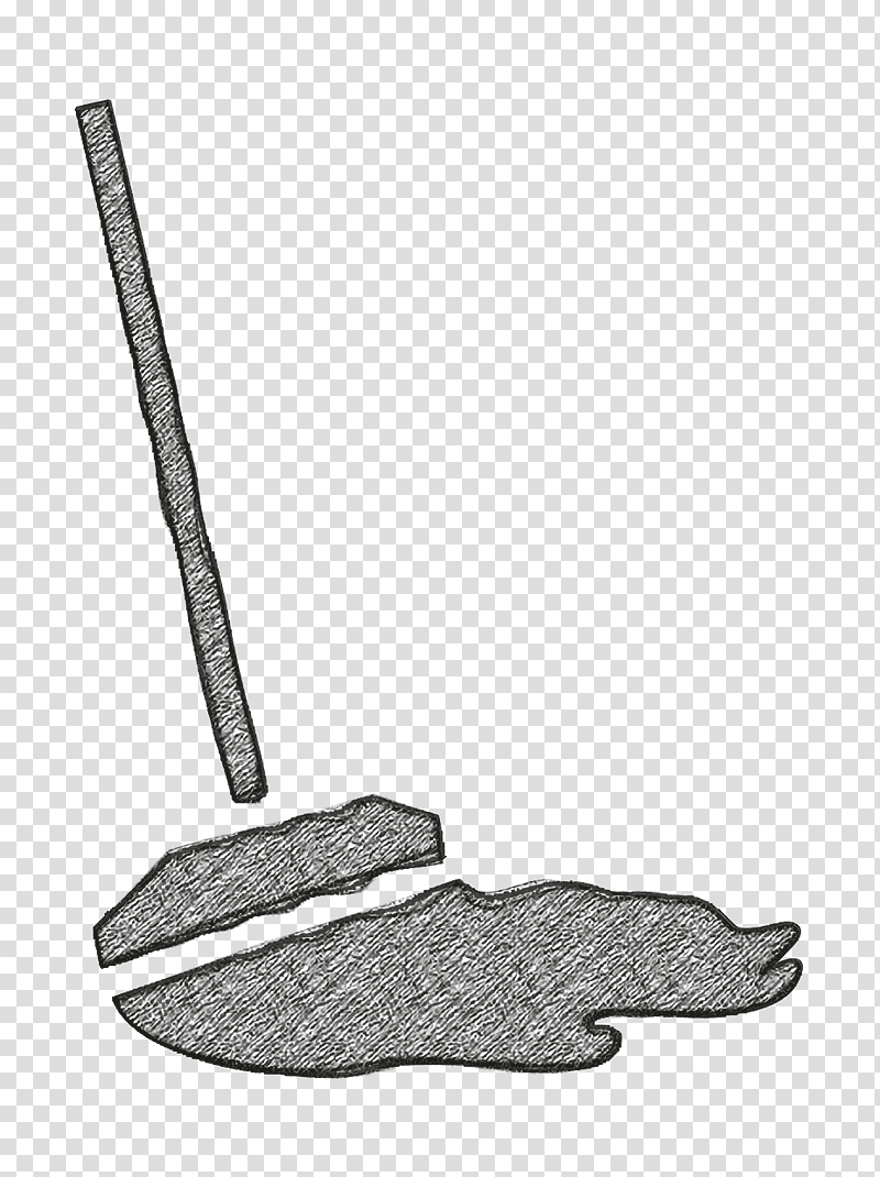 Mop icon House Things icon Mop cleaning tool for house floors icon, Tools And Utensils Icon, Sports Equipment, Angle, Black, Household, Mathematics transparent background PNG clipart