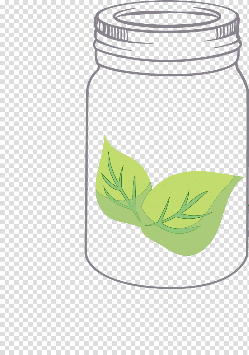 leaf flower green plants biology, Mason Jar, Watercolor, Paint, Wet Ink, Plant Structure, Science transparent background PNG clipart