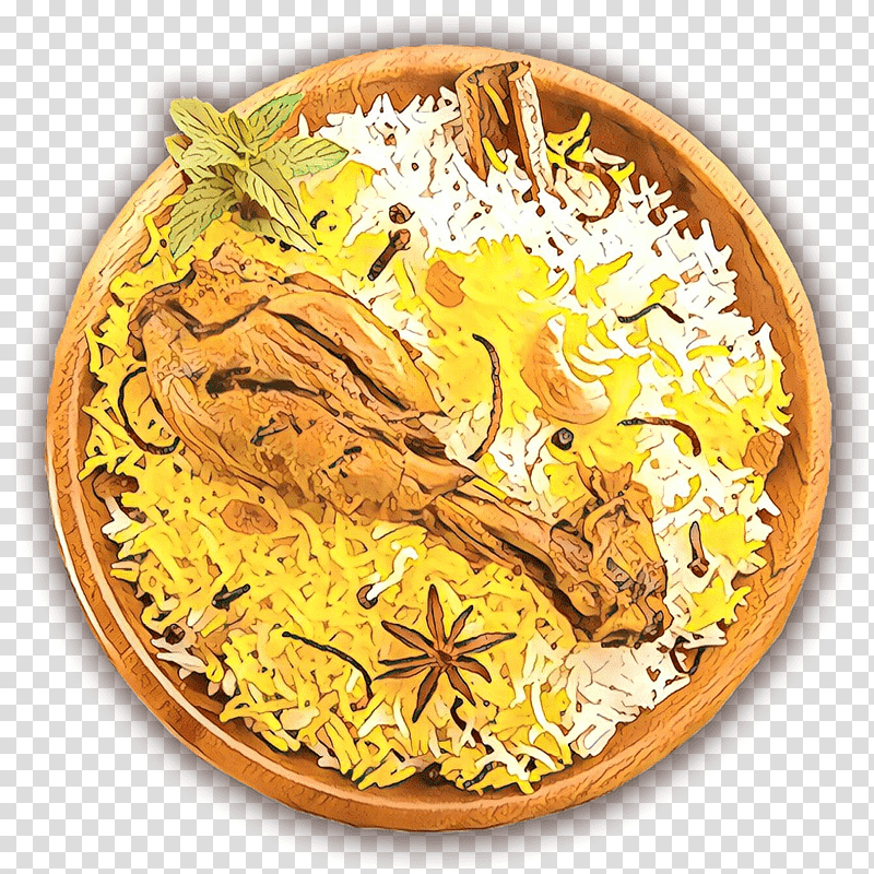 Hyderabadi biryani Hyderabadi cuisine Indian cuisine Nihari, Cartoon, Chicken Tikka, Pilaf, Chicken 65, Mutton Pulao, Food transparent background PNG clipart