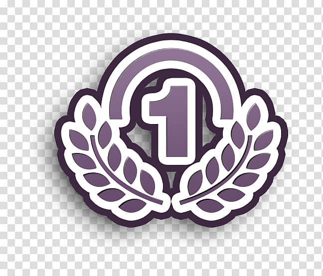 icon Awards icon Award medal of number one with olive branches icon, Best Icon, Apostrophe, Logo, Quotation Mark, Computer Application, Software, New Way transparent background PNG clipart