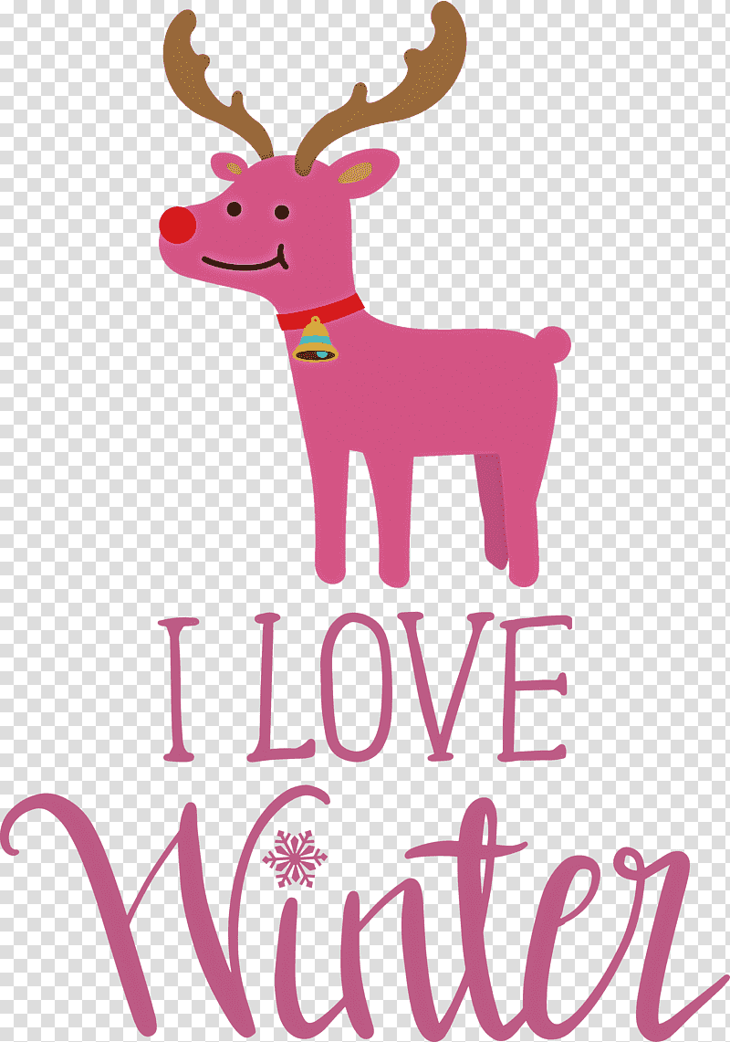 I Love Winter Winter, Winter
, Reindeer, Antler, Logo, Meter, Cartoon transparent background PNG clipart