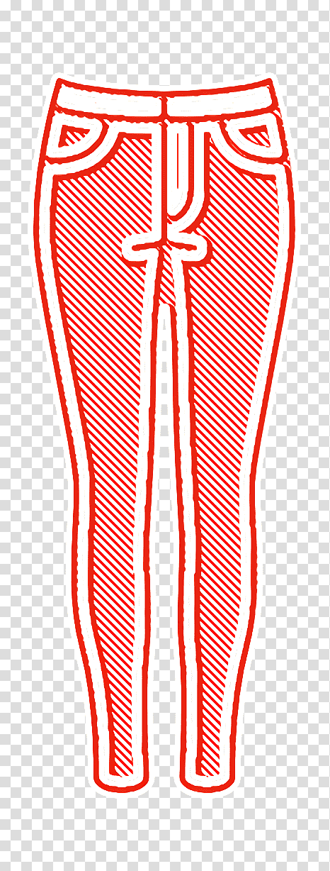 Pants icon Linear Color Fashion Set icon, Trousers, Shoe, Sleeve, Red, Abdomen, Text transparent background PNG clipart