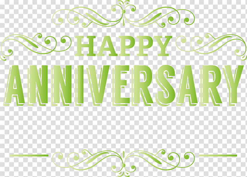 Happy Anniversary, Logo, Green, Meter, Line, Area transparent background PNG clipart