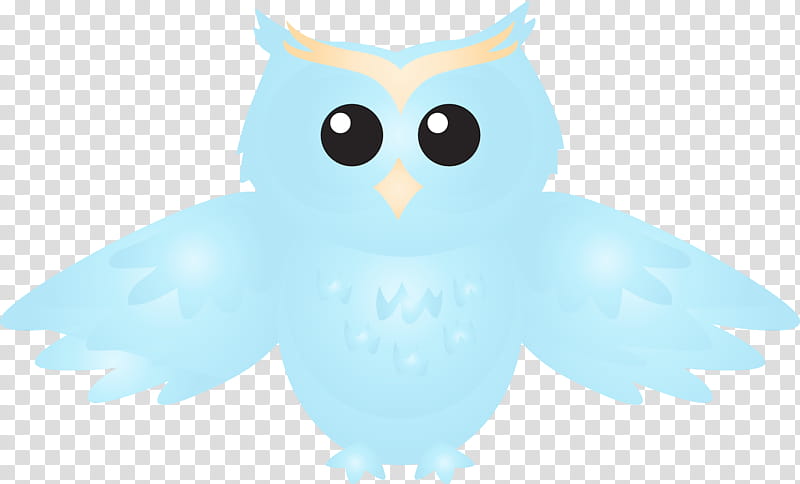 owl bird white blue bird of prey, Watercolor Owl, Paint, Wet Ink, Turquoise, Aqua, Snowy Owl, Cartoon transparent background PNG clipart