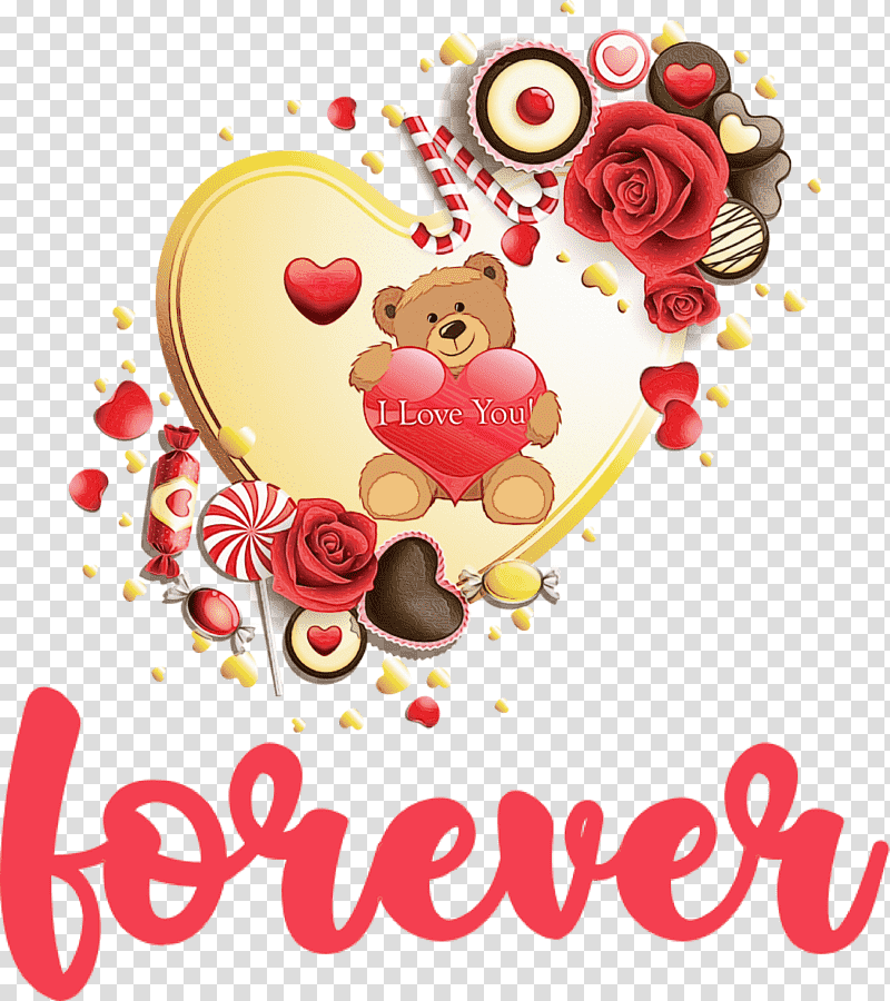 Valentine's Day, Love Forever, Valentines Day, Watercolor, Paint, Wet Ink, Wedding transparent background PNG clipart